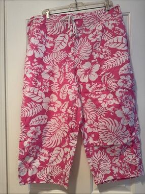 Ralph Lauren Pink & White Floral Capris